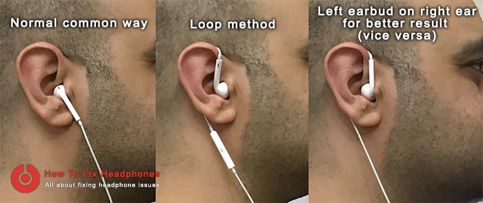 correct method to wear earbuds