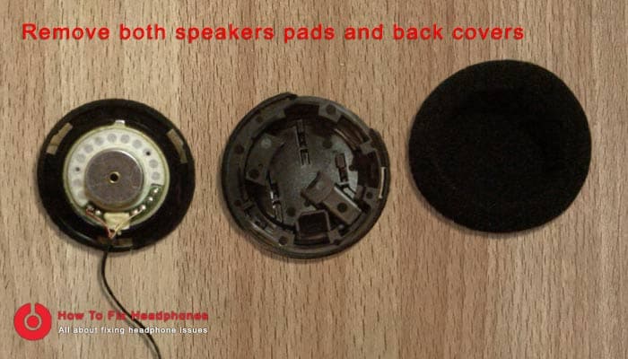 remove speaker pads and covers