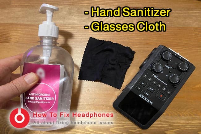 hand-sanitizer-and-a-glasses-cloth
