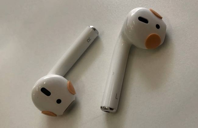 AirPods with waterproof tape 