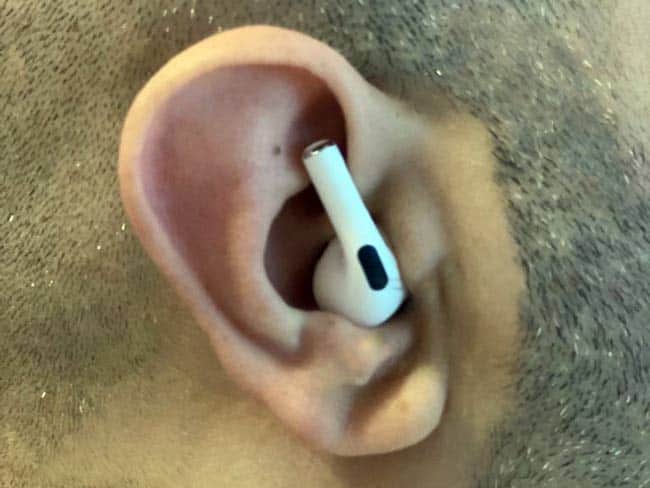 Wearing AirPods Pro in reverse